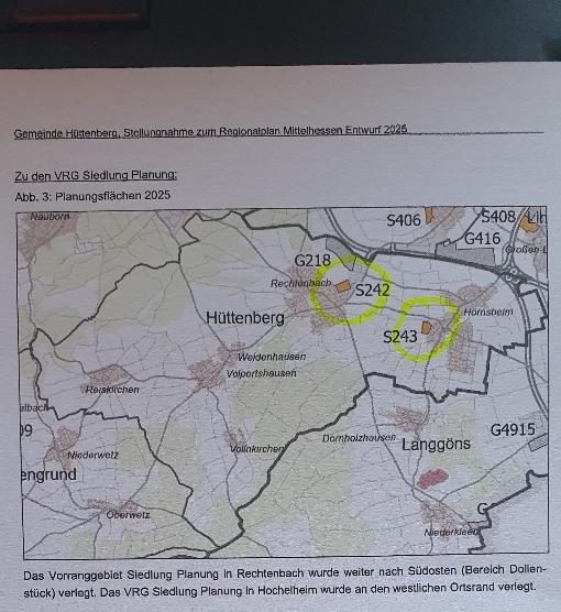 Entwurf für den neuen Regionalplan Mittelhessen-Baugebiete